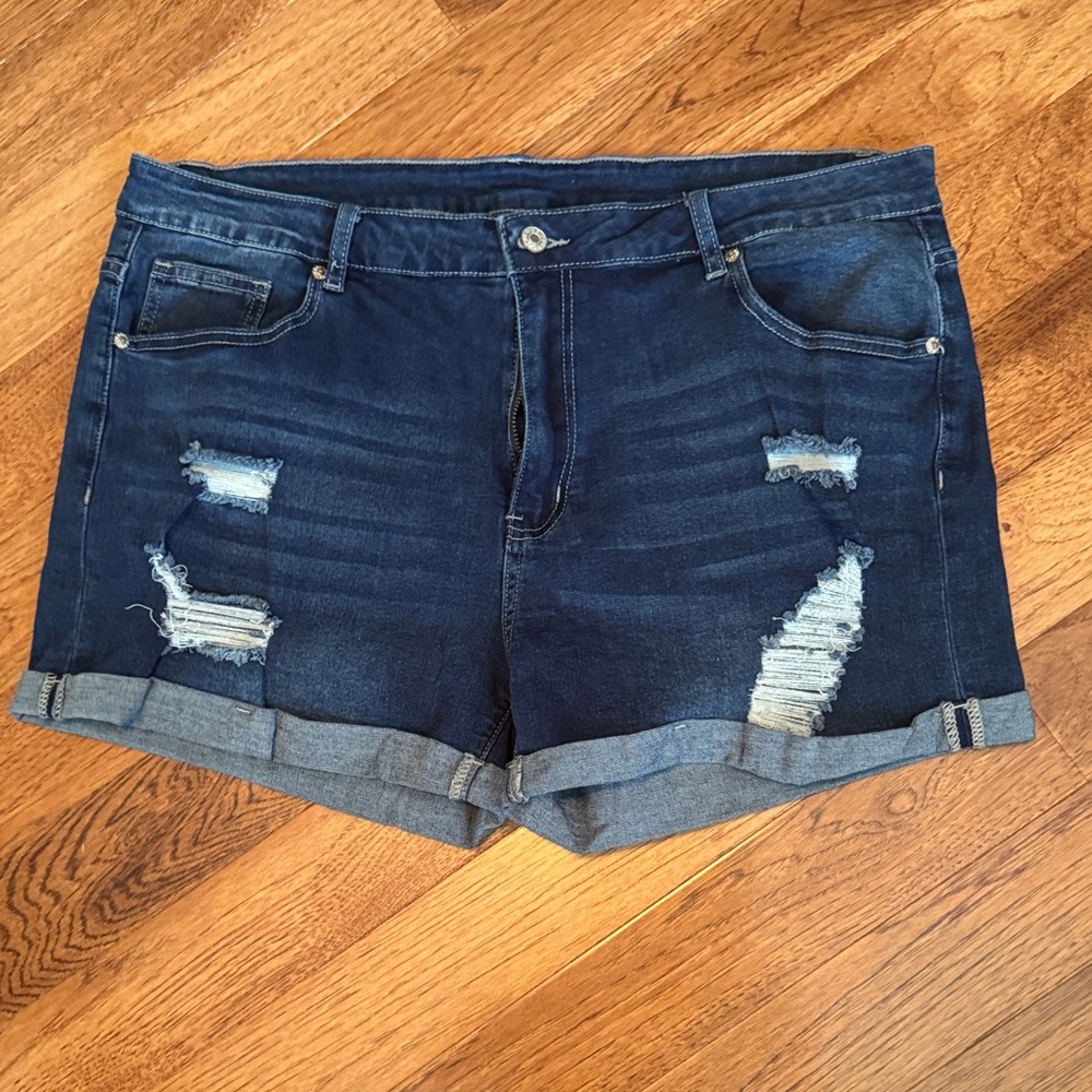 Denim Distressed Women Shorts